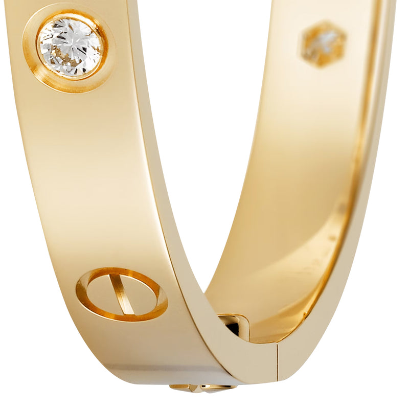 Cartier Love Bracelet with 0.42ct 4 Brilliant-Cut Diamonds 18K Yellow Gold