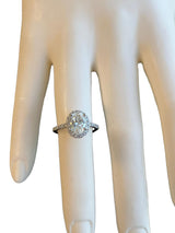 GIA Certified 1.51Ct Oval Brilliant Cut I/Sl1 Platinum Diamond Ring