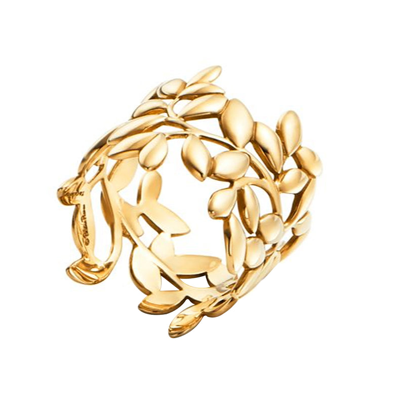 Tiffany & Co Paloma Picasso Olive Branch Leaf 18K Yellow Gold Band Ring