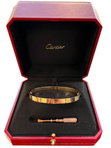 Cartier Love Bracelet 18K Rose Gold Size 21 with Screwdriver
