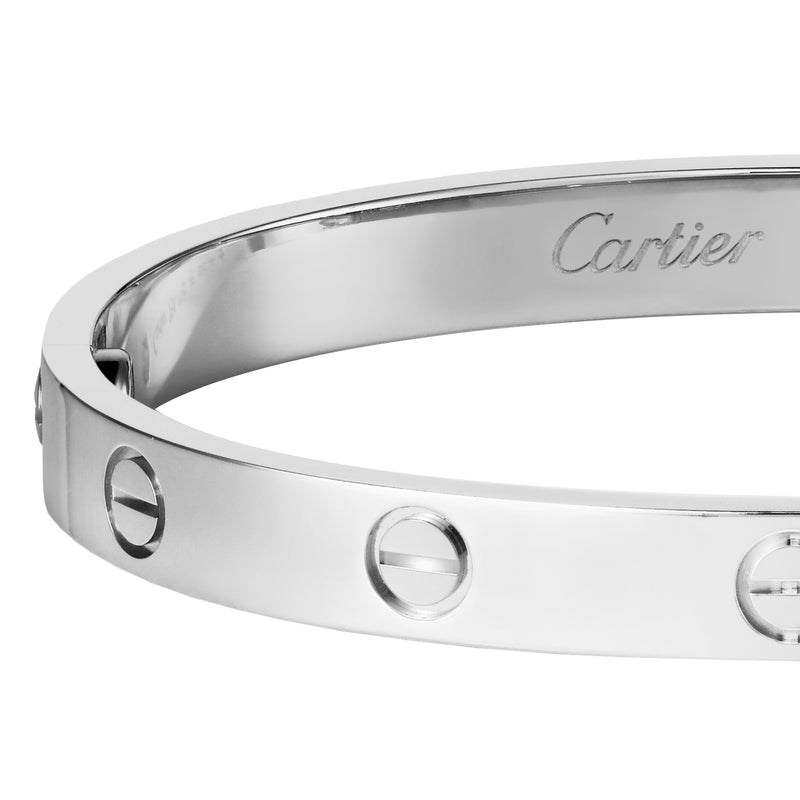 Cartier Love Bracelet Bangle with Screwdriver 19 Size 18K White Gold