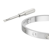 Cartier Love Bracelet White gold Size 17 with Screwdriver
