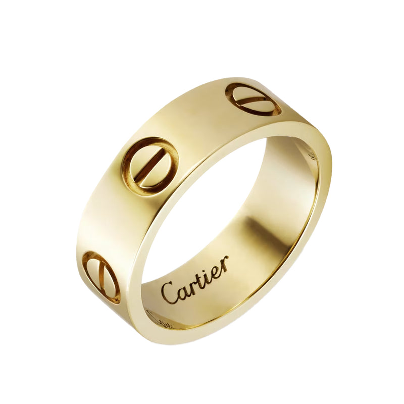 Cartier Love Ring 18K Yellow Gold 5.5 Size Wedding Band