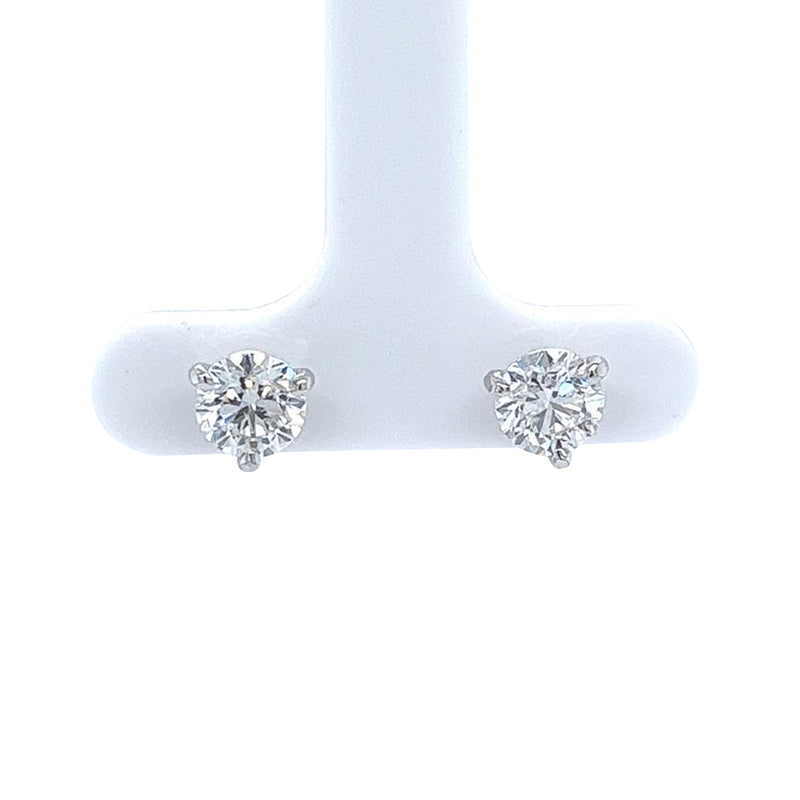 1.80ctw GIA Certified E Si1 3 Prongs Martini Natural Diamond Stud Earrings