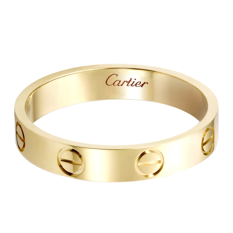 Cartier Love Wedding Band Ring 57 Size 18 Karat Yellow Gold