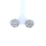 4.25ctw Round Cut 14K White Gold Multi-Diamond Stud Earrings