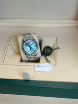 Rolex Day-Date President 40 Ice Blue Arabic Dial Automatic Platinum Watch 228206