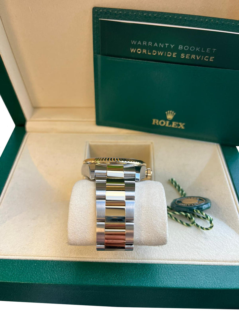 Rolex Sky-Dweller Automatic Steel Yellow Gold White Dial Bracelet Watch 326933