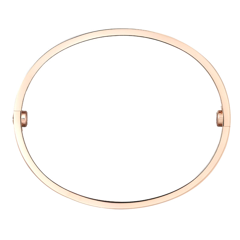 Cartier 18K Rose Gold Love Collection Bracelet Bangle Size 18