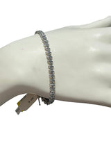 2.5 Carat Natural Round Diamond Tennis Bracelet 14 Karat White Gold