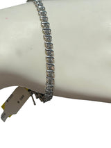 2.5 Carat Natural Round Diamond Tennis Bracelet 14 Karat White Gold