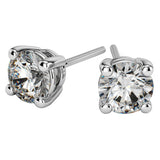 1.49 Carat Natural Round Cut Diamond 4 Prong Basket Studs Earrings F-G Clarity