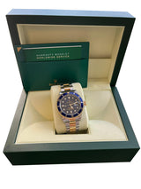 Rolex Submariner Date Automatic 40mm Steel Gold Blue Dial Oyster Watch 16613