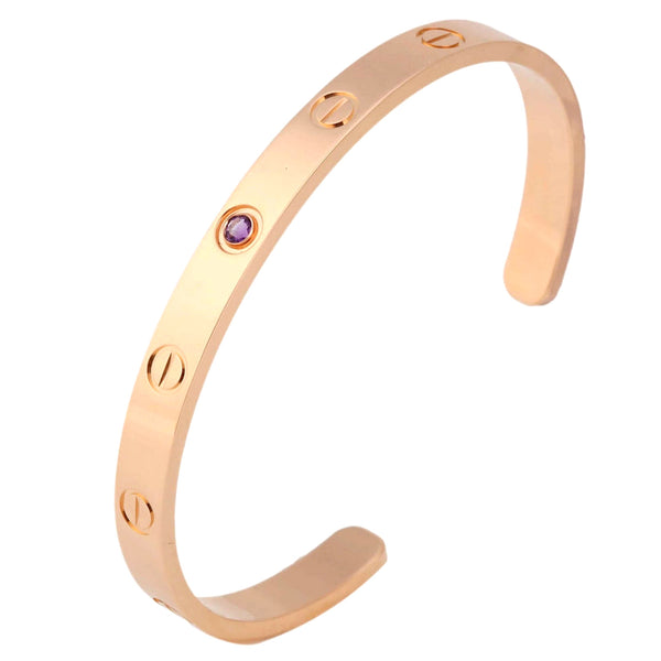 Cartier Love Bangle Bracelet 18 Karat Rose Gold with Sapphire