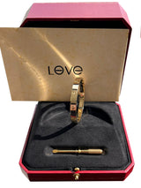Cartier Love Bracelet 17 Size 18K Yellow Gold with Screwdriver