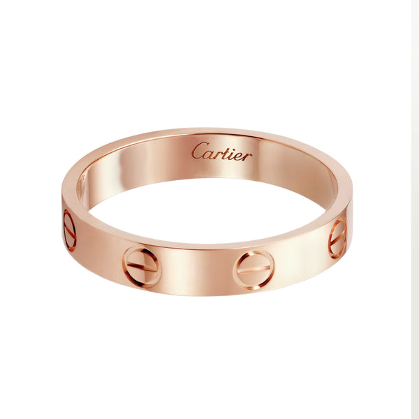 Cartier Love Wedding Band Ring Rose Gold Size 56