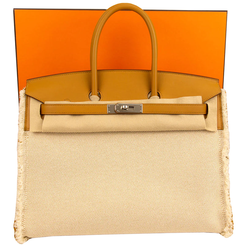 Hermes Birkin 35 "Fray Fray" Desert Sesame Palladium Hardware