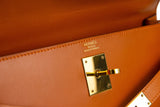 Hermes Kelly Sellier 32 Handbag Potiron with Gold Hardware