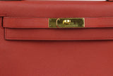 Hermes Kelly 28 Rouge Grenat Epsom Leather Gold Hardware