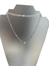 GIA 2.40ct Natural Diamonds 1.19ct Center Stone I VS 14K White Gold Necklace