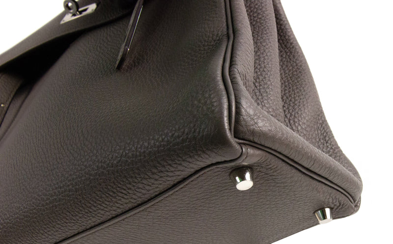 Hermes Kelly 35 Togo Leather Etain Retourne Gold Hardware Bag