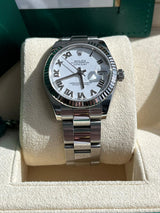 Rolex Datejust 31mm Steel White Dial Fluted Bezel Mid-Size Oyster Watch 178274