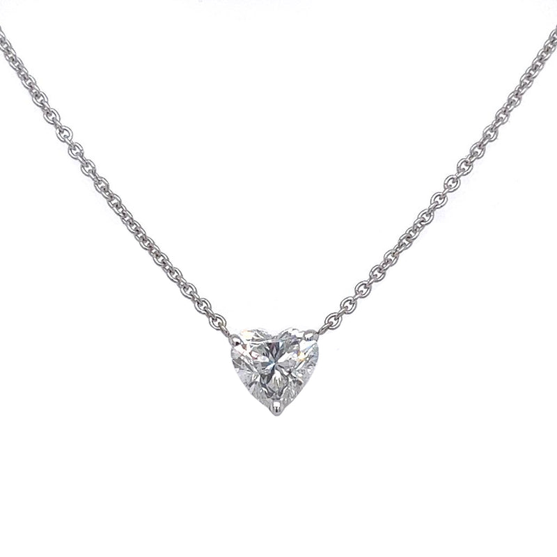 2.21ct IGL Heart Shape Diamond Solitaire Pendant Necklace D Color VS2 Clarity