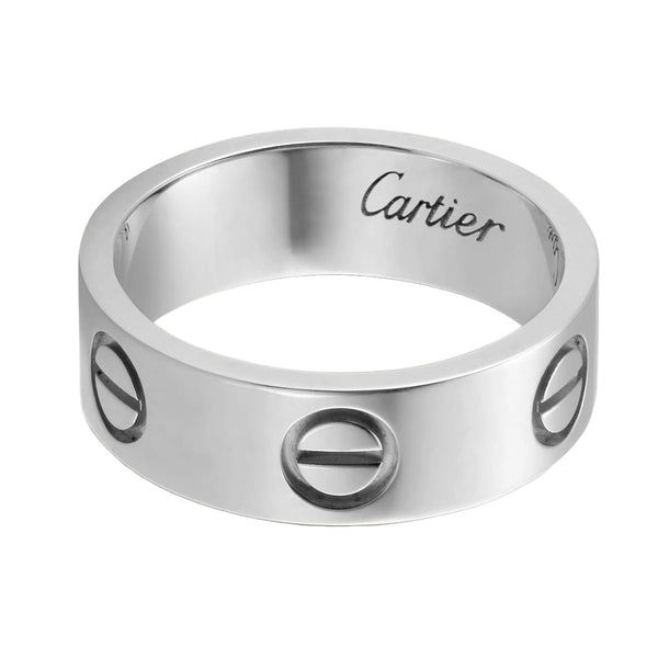 Cartier Love Ring White Gold 63 Size Wedding Band