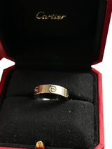 Cartier Love Ring White Gold 63 Size Wedding Band