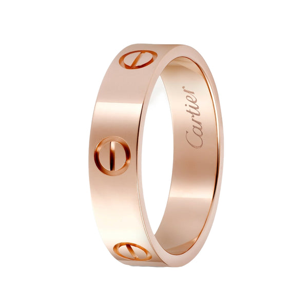 Cartier Love Ring 57 Size Wedding Band Rose Gold