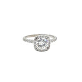 1.16ct Natural Round Diamond Ring With 0.45ct Pave Diamonds Color H Clarity VS2