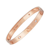 Cartier Love Bracelet 0.42 Carats 4 Brilliant Cut Diamonds 18K Rose Gold Bangle