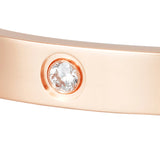 Cartier Love Bracelet 0.42 Carats 4 Brilliant Cut Diamonds 18K Rose Gold Bangle