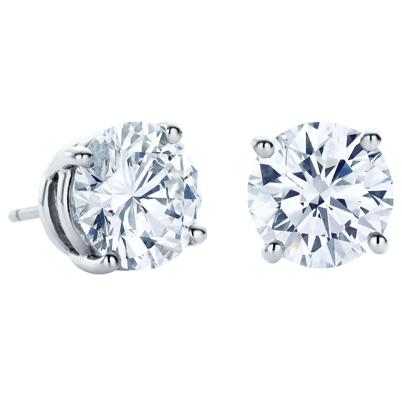 Tiffany & Co. 1.04ct Round Brilliant Diamond Stud Earrings E Color VS1 Clarity