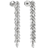 Tiffany & Co. Victoria Round and Marquise Diamond Vine Drop Earrings in Platinum