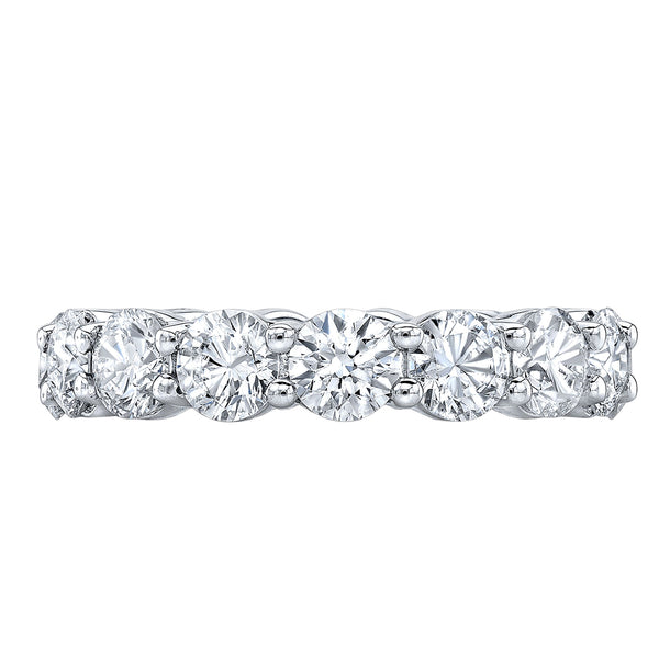 2.5ct 18 Natural Round Diamond Eternity Band Wedding Ring Platinum VS1 Clarity