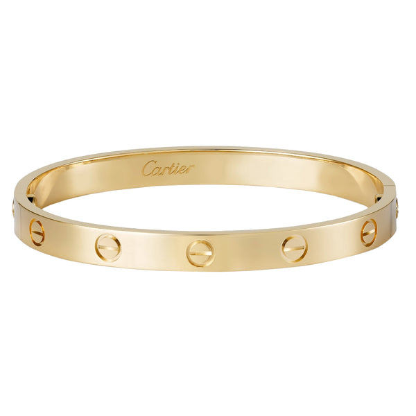 Cartier Love Bracelet 17 Size 18K Yellow Gold Bangle