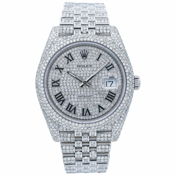 Rolex Datejust 41mm Iced Out Diamond Dial 14.75ct Jubilee Bracelet Watch 126300