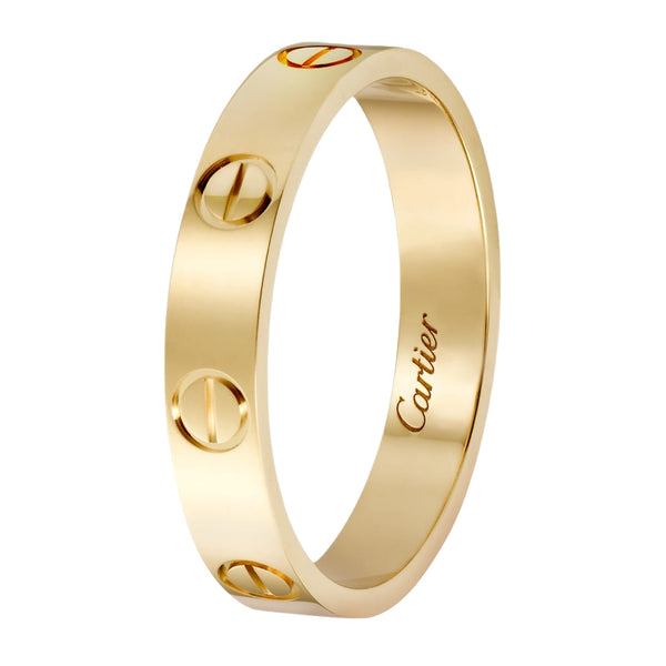 Cartier Love Ring Yellow Gold Wedding Band Size 54