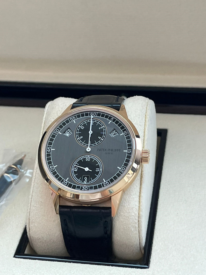 Patek Philippe Annual Calendar Regulator Rose Gold Black Dial Watch 5235/50R-001