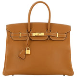 Birkin 35 Gold Epsom Leather with Gold Hardware Handbag