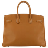 Birkin 35 Gold Epsom Leather with Gold Hardware Handbag