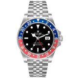 Rolex GMT-Master II 40mm Pepsi Bezel Stainless Steel Jubliee Men's Watch 16700