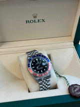 Rolex GMT-Master II 40mm Pepsi Bezel Stainless Steel Jubliee Men's Watch 16700