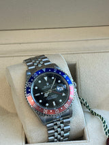 Rolex GMT-Master II 40mm Pepsi Bezel Stainless Steel Jubliee Men's Watch 16700