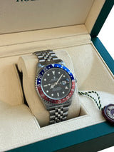 Rolex GMT-Master II 40mm Pepsi Bezel Stainless Steel Jubliee Men's Watch 16700