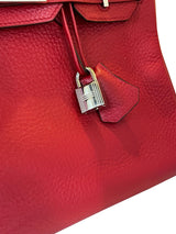 Hermes Birkin 30cm Red Togo Leather Tote Handbag