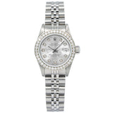 Rolex Lady-Datejust Oyster Perpetual 26mm Steel MOP Diamond Dial & Bezel 69160