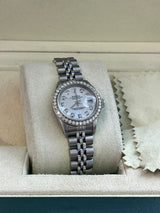 Rolex Lady-Datejust Oyster Perpetual 26mm Steel MOP Diamond Dial & Bezel 69160