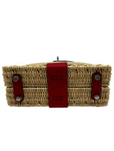 Hermes Mini Picnic Kelly 20 Rouge de Coeur Swift Osier Wicker Palladium Hardware